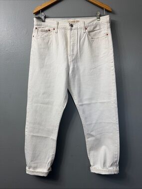 LEVI'S Wedgie straight premium ecru cream jeans 32